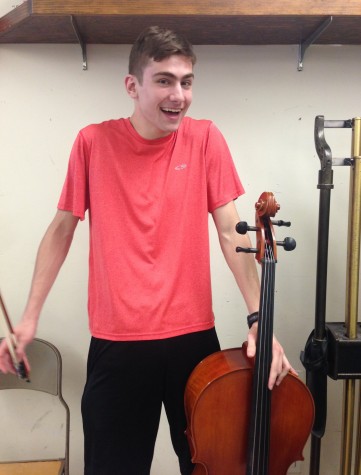 Cellist Jeremy Breen is ready to have some fun at the art and music showcase at Watertown High School on Wednesday, April 13, at 7 p.m.