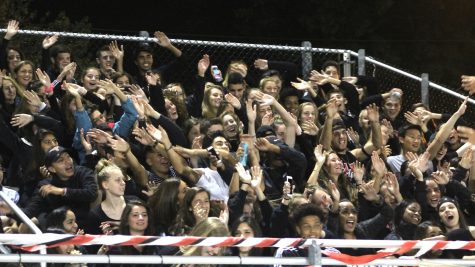 The fan section at Victory Field was full for Watertown High's football game against Wakefield on Sept. 23, 2016.