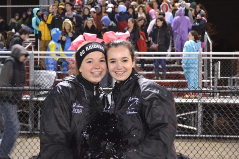 The Raiders cheer squad was on hand at Victory Field as Watertown High beat Austin Prep, 34-18, on Friday Oct. 28, 2016, to advance in the MIAA Division 3 North football playoffs.
