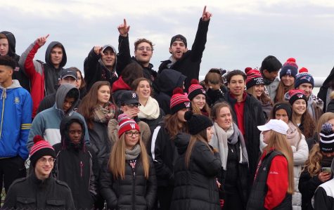Raiders fans enjoy themselves as Watertown defeated host Belmont, 34-28, in their annual Thanksgiving game on Nov. 24, 2016.