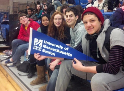 Watertown High students at UMass-Boston for the Student Day of Poetry on March 21, 2014.