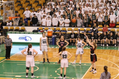 Watertown senior Rachel Morris takes a free throw during the Division 2 EMass title game at TD Garden on Tuesday, March 10, 2015. The Raiders were defeated by undefeated Duxbury, 49-30.