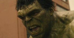 Hulk (Mark Ruffalo) has his hands full in Avengers: Age of Ultron.