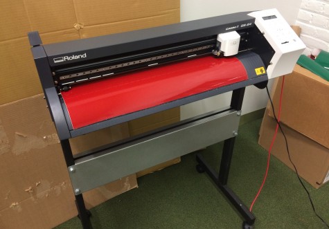 The vinyl cutter is one of the pieces of equipment available to students in the new Fab Lab in the WHS library. 
