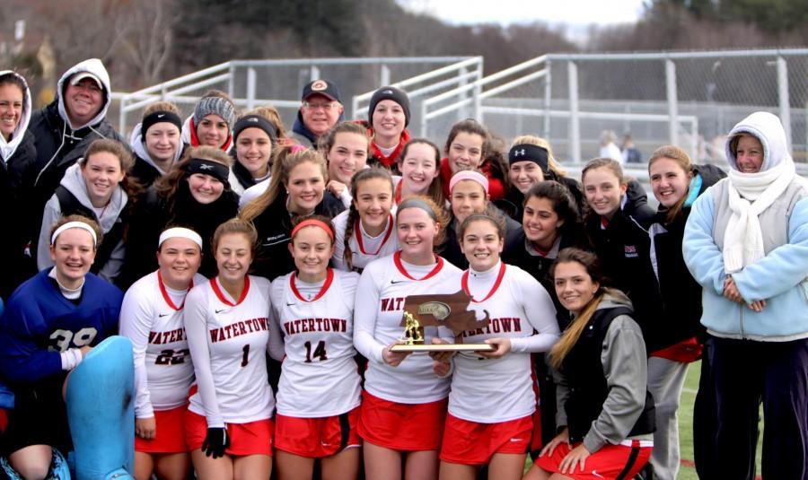 The+Watertown+High+field+hockey+team+beat+Manchester-Essex%2C+4-0%2C+on+Saturday%2C+Nov.+14%2C+2015%2C+to+win+the+Division+2+North+sectional+title+and+extend+its+unbeaten+streak+to+158+games.