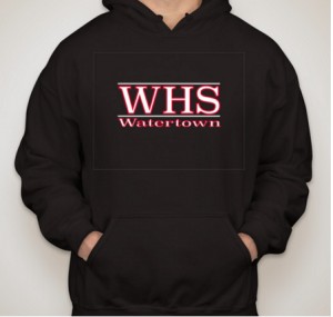 A Watertown High sweatshirt being sold as part of a fund-raiser by the 17 students and teachers heading to Costa Rica over April vacation. WHS merchandise is only on sale through the end of January.
