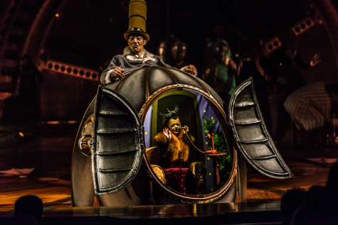 Mr. Microcosmos (top) and Mini Lili are two of the characters featured in Cirque du Soleil's "Kurios: Cabinet of Curiosities," playing through July 10, 2016, at Suffolk Downs in East Boston.  