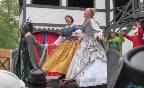 The princesses sing a little "Hamilton" during the big musical show at King Richard's Faire, "Weekend at Richard's" on the King's Stage. (Sept. 3, 2016)