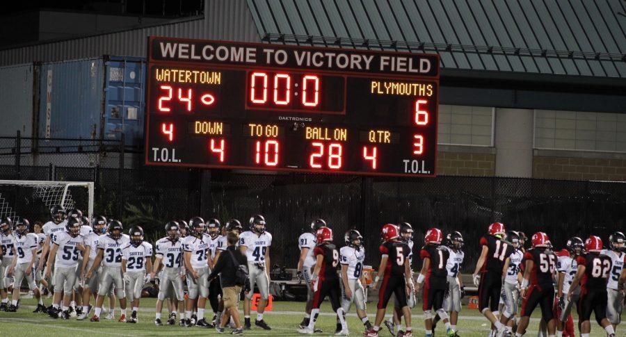 The+Watertown+High+School+football+team+won+its+home+opener%2C+24-6%2C+over+Plymouth+South+on+Sept.+16%2C+2016.