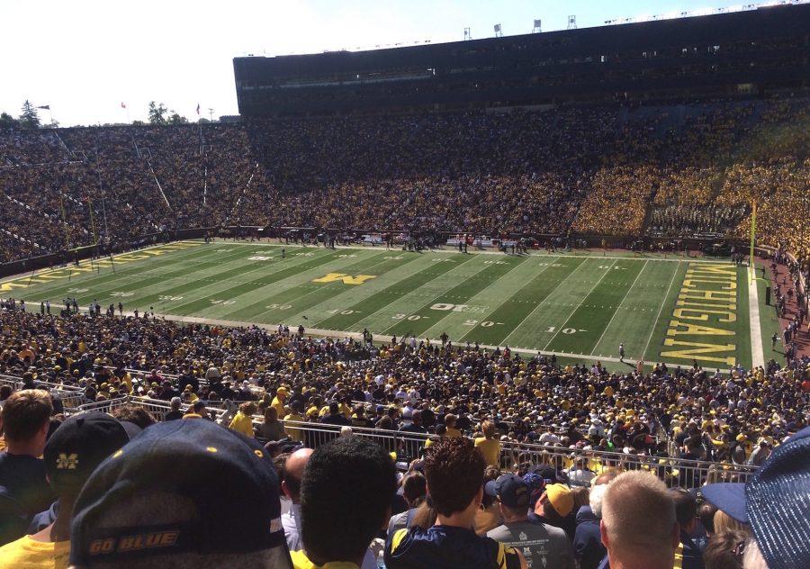 The University of Michigan football stadium in Ann Arbor holds nearly 110,00 people and is the second-largest stadium in the world.