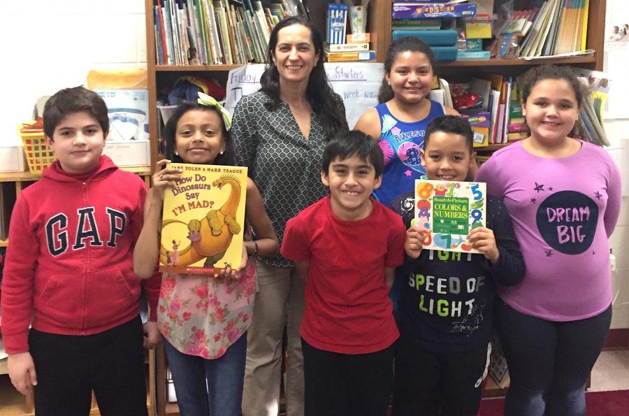 Helda Shirinian (third from left) leads the STAR program for ELL students three times a week after school at Cunniff Elementary in Watertown, Mass.