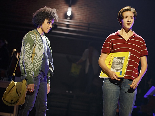 Karen Eilbacher (left) is Joan and Abby Corrigan (right) is Medium Alison in the national tour production of Fun Home.
