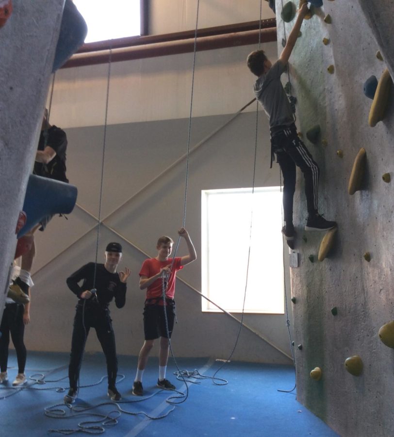 Adam Joyces Project Adventure Classes at Watertown High participated in their annual field trip to Central Rock Gym in Watertown on Dec. 11, 2017, for some rock climbing and team building. 