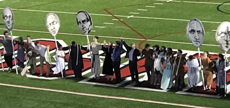 Antigone was performed on the field at Harvard Stadium as part of the annual Arts First weekend.