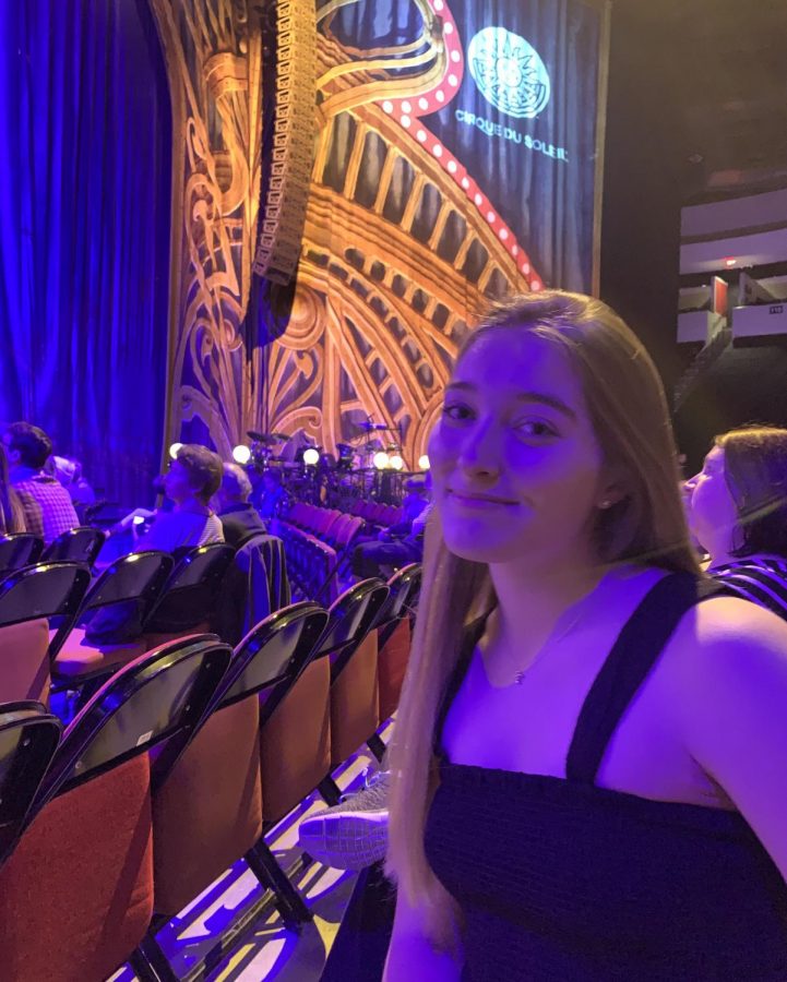 A reporter awaits the opening of Cirque du Soleils latest show, Corteo, which will be at Agganis Arena in Boston through June 30, 2019.