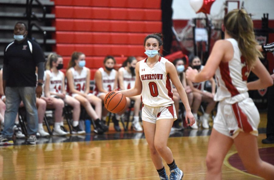 The Watertown High girls basketball team defeated visiting Ursuline, 53-42, on Feb. 15, 2022.