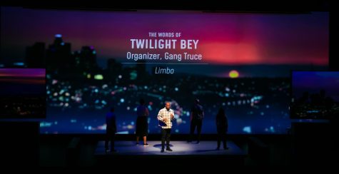 Wesley T. Jones as Twilight Bey in Twilight: Los Angeles, 1992, at American Repertory Theater through Sept. 24, 2022. Photo: Lauren Miller