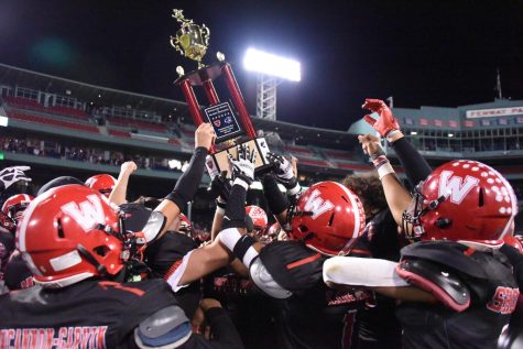 Scenes from the 100th Thanksgiving high school football game between Watertown and Belmont, which was played at Fenway Park on Wednesday, Nov. 23, 2022. Watertown won the game, 21-7.
